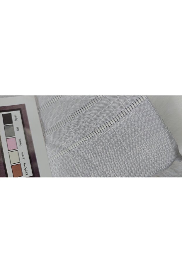 مفرش طاولة باللون الرمادي - 8