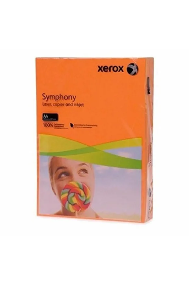 A4 Symphony Turuncu 80 gram 1 Top 500 Adet Turuncu Kağıt - 1