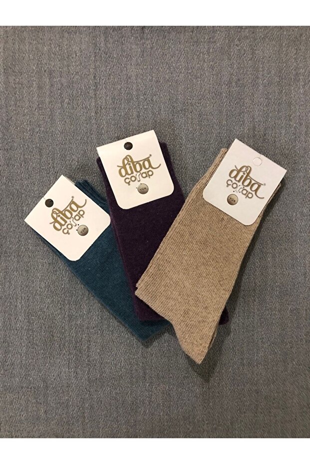 Yün Çorap 3 Adet - 1