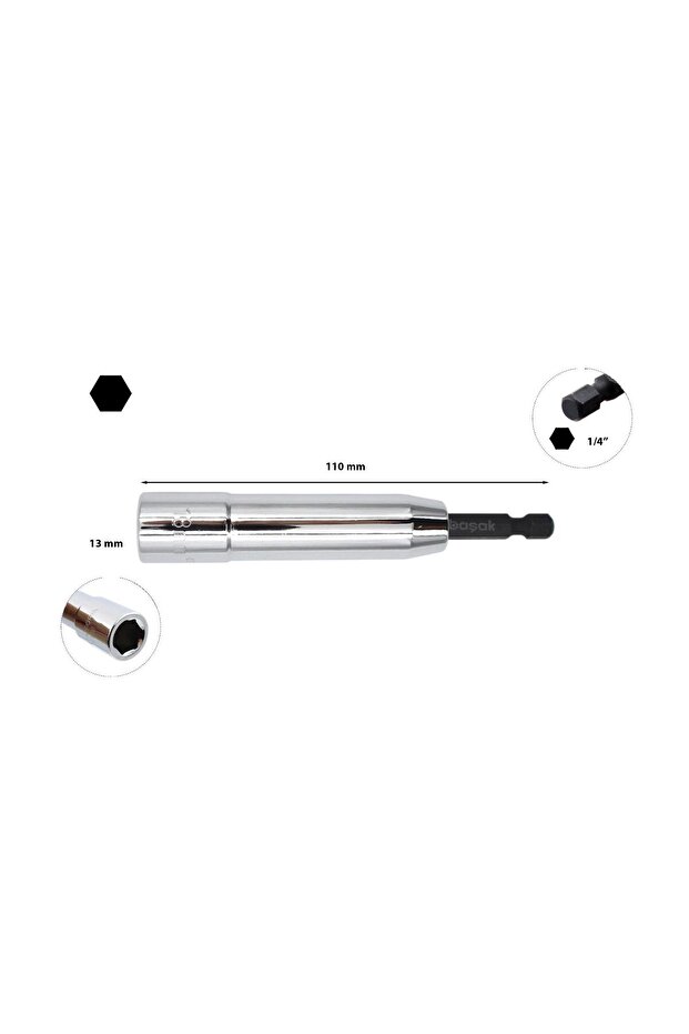 13 مم 1/4 بوصة مدخل مقبس عميق Btd/13 - 2