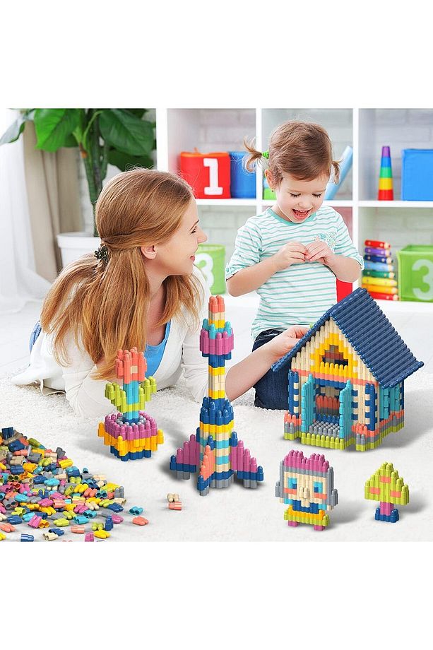 Constructo Stem Eğitici Oyuncak Yapı Oyuncağı Montessori Zeka Oyunu Yapı Taşları Seti - 6