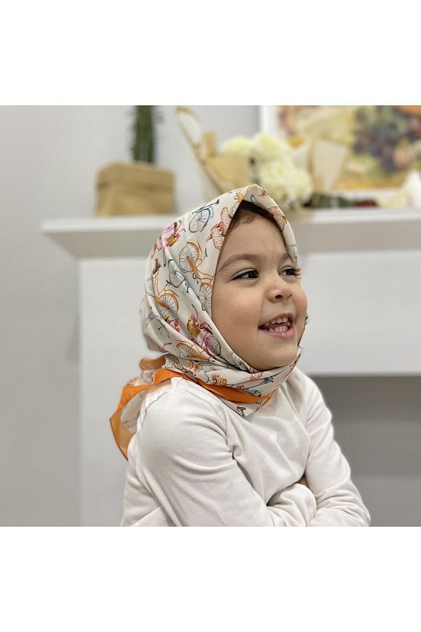 Kids Bisiklet Desen Eşarp - 4