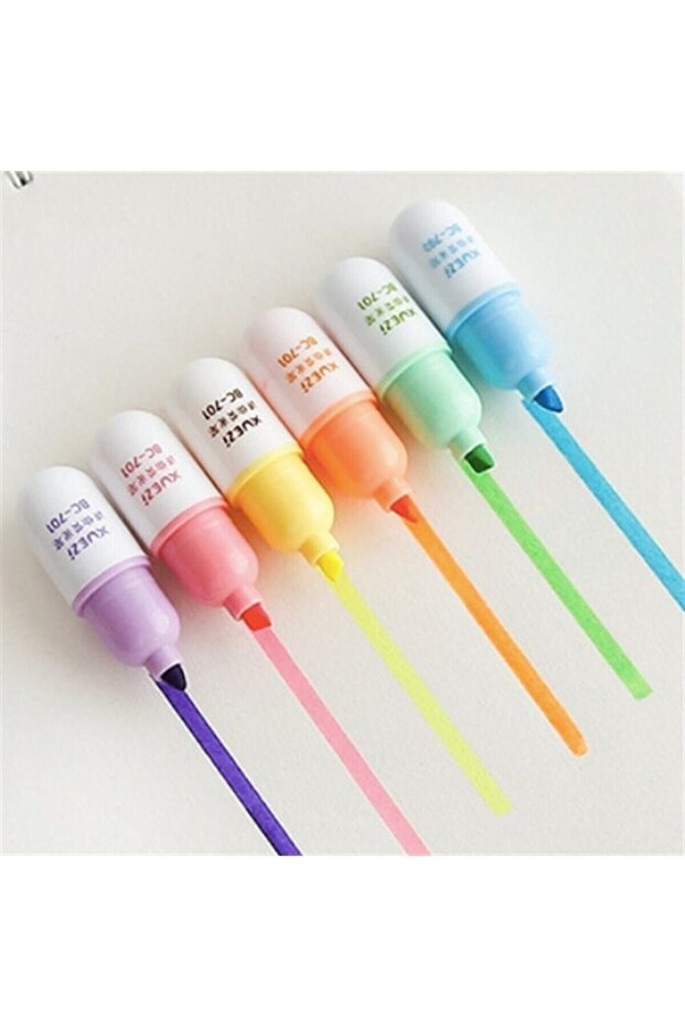 Capsule Mini Highlighter 6 Colors - 1