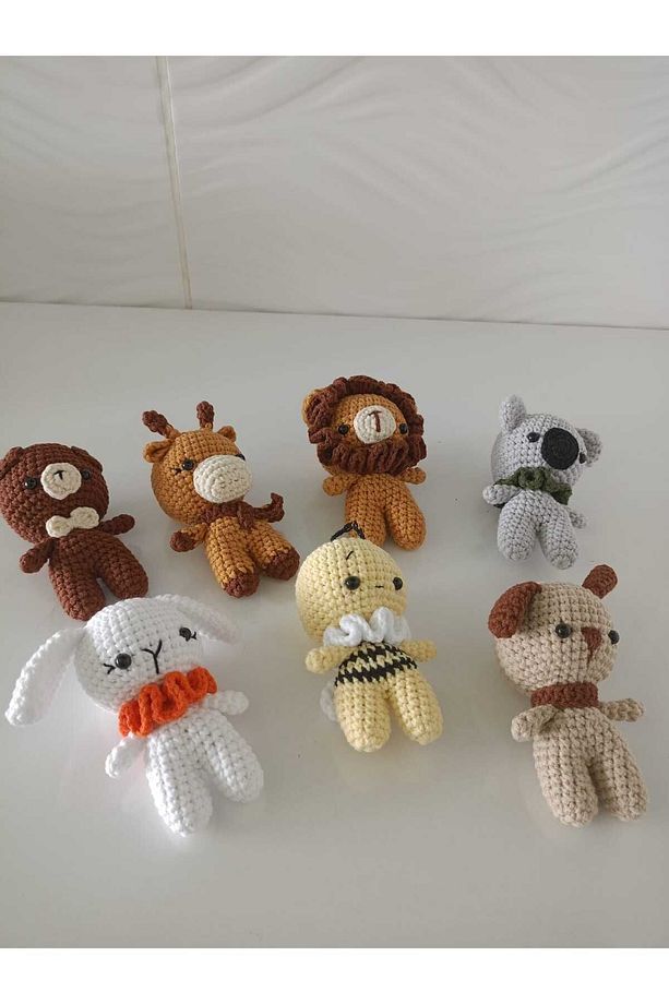 MİNİK EL ÖRGÜSÜ OYUNCAK HAYVANLAR (ZÜRAFA, ASLAN, TAVŞAN, ARI, AYICIK, KÖPEK, KOALA) - 2