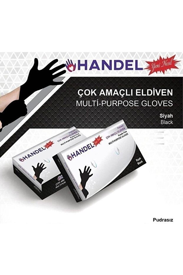 100pcs Powderless Multi-Purpose Gloves Black Small
