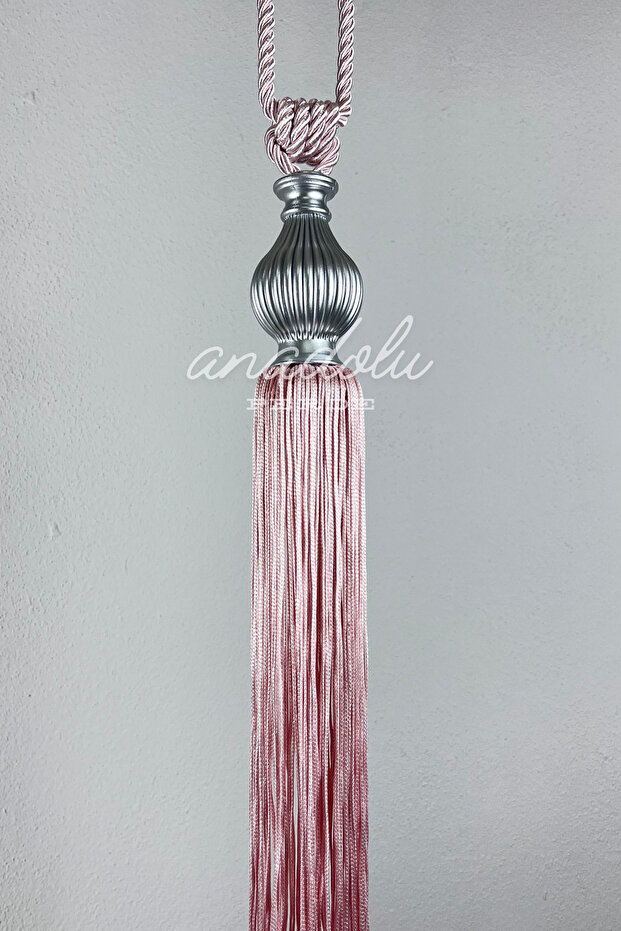 Single Background Curtain - SilverKukaPowder Ceiling Luxury Cornice Braçol - 1