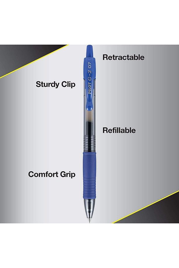G2 Jel Mürekkepli Tükenmez Kalem 0.7 Mm - 8 Adet - Mavi - 4