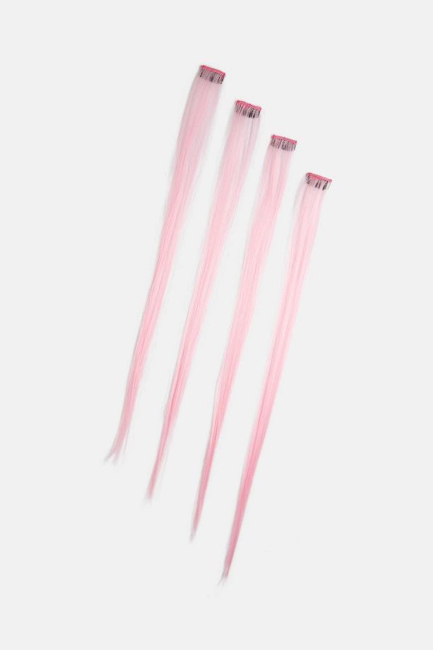 Toz Pembe Çıtçıtlı Saç Seti 4'lü Paket - 2