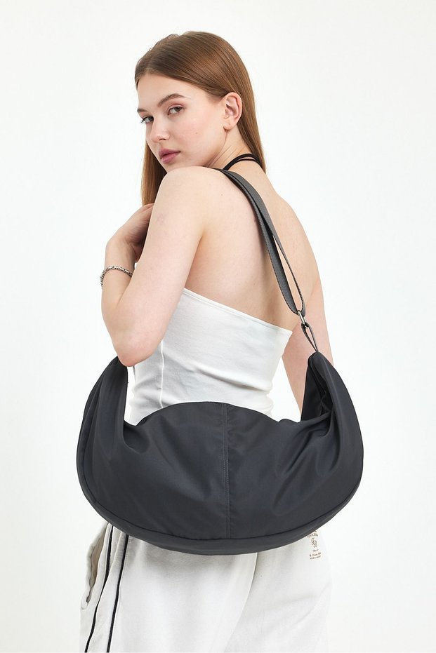 Waterproof Moon Tote Bag with Zipper, Lined, Shoulder & Crossbody / Sports & Casual Bag (Size:26 En:59)