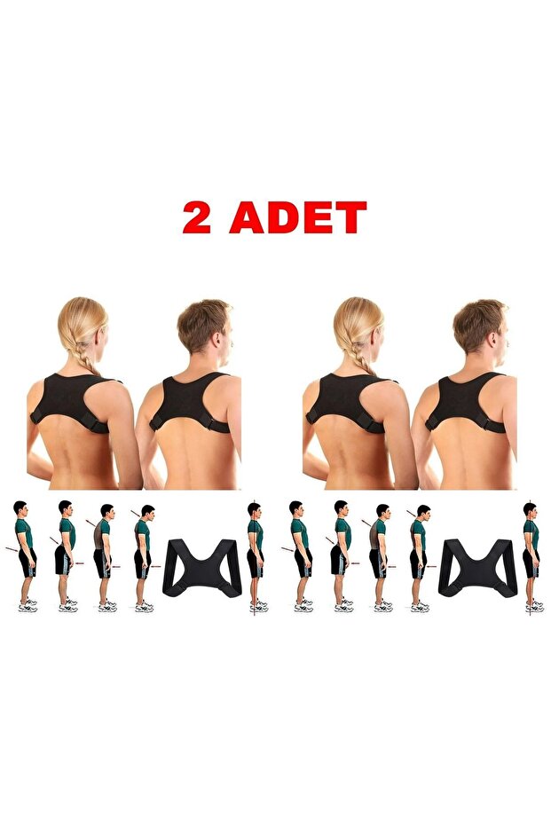 2 Pieces of Corset Men's Shoulder Back Support Device Sports Corset