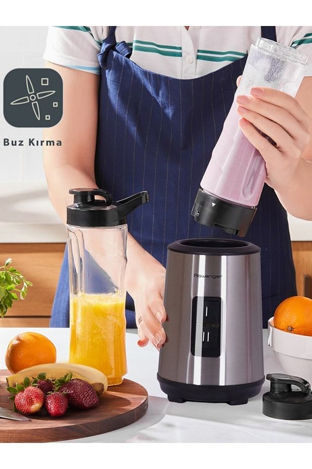 Fitmix Kişisel Smoothie Blender Kişisel Blender 600ml Meyve Sıkacağı - 3