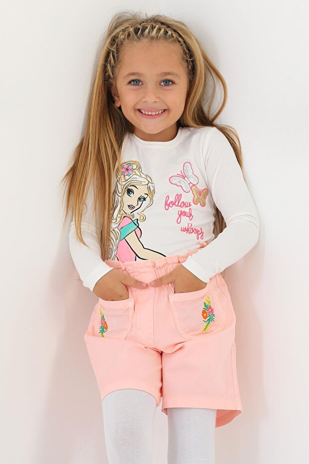 Pink Color Girl's Shorts