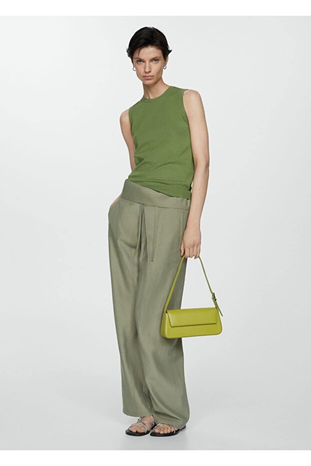 Askılı örgü bluz - 2