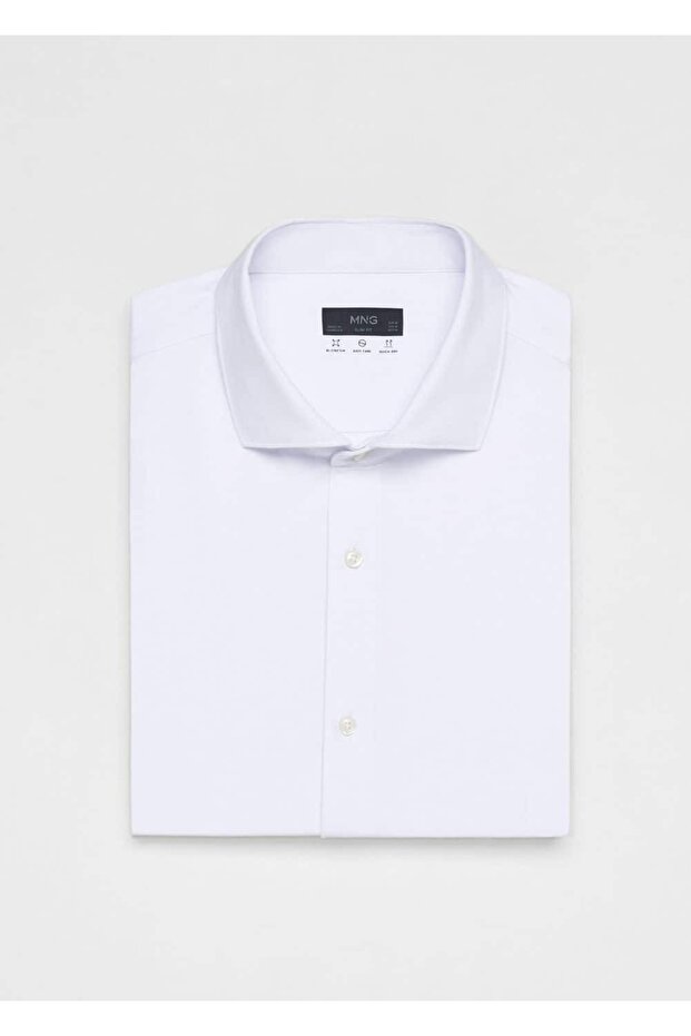 Slim fit pamuklu gömlek - 6