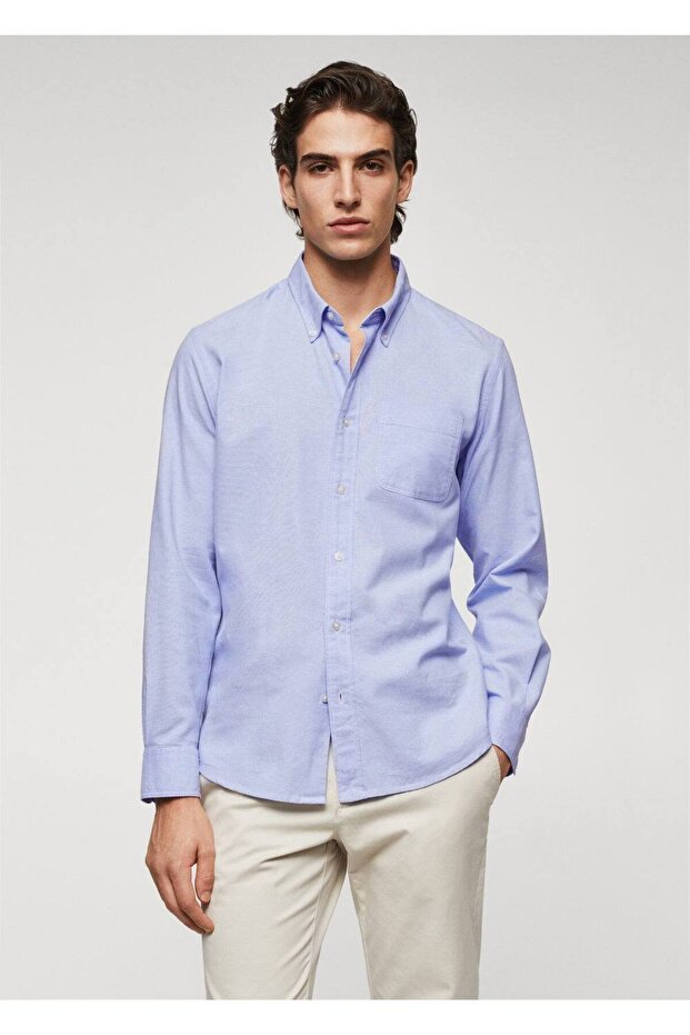Regular Fit Pamuklu Oxford Gömlek - 1