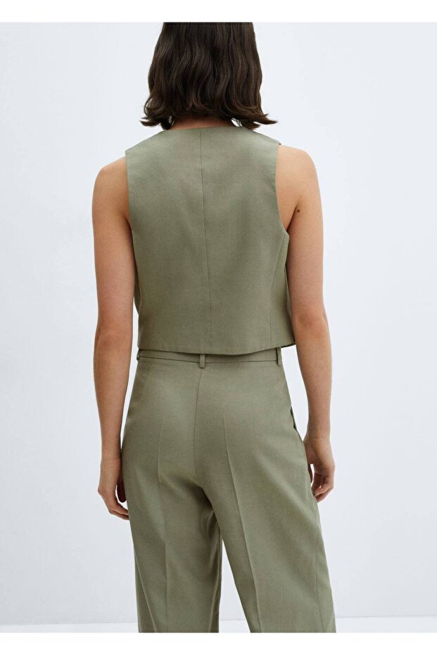 Düğmeli takım yelek - 4