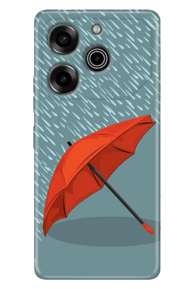 Pova 6 Pro Case Silicone Patterned Realme Pova 6 Pro Red Umbrella