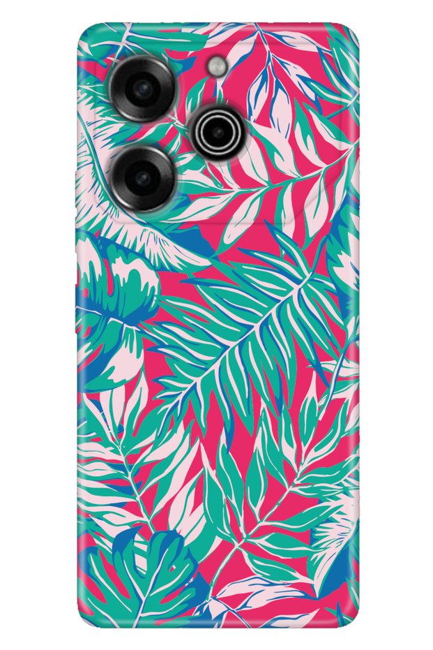 Pova 6 Pro Case Silicone Patterned Pova 6 Pro Cover Matte Leaf