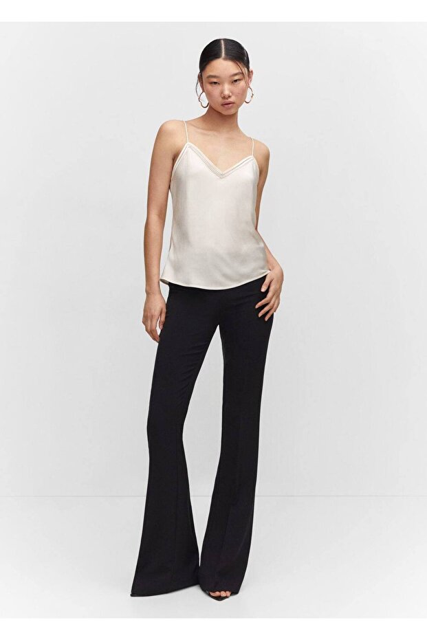 Saten dantel bluz - 2