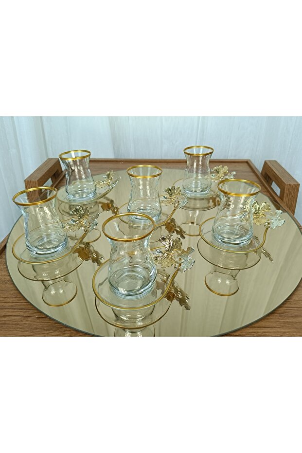 Special Edition Gilded 6-Piece Tea Set, Tea Set, Gift Item, Dowry Set