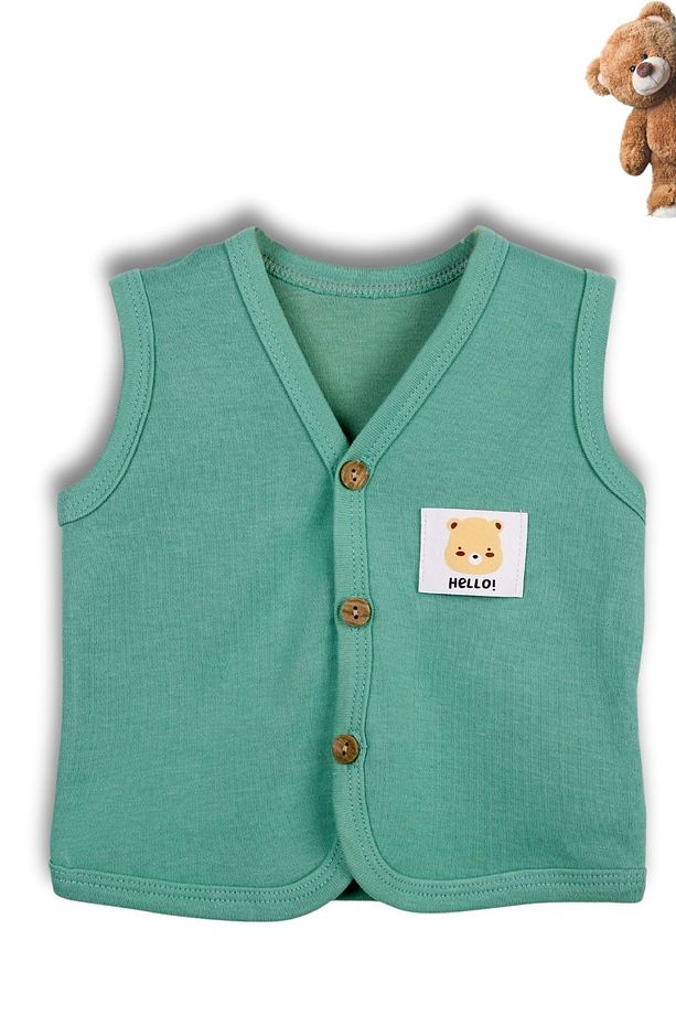 Bebek Yelek 2li Set %100 Organik Pamuk Yumuşak Doku Mevsimlik Unisex Yelek - 3