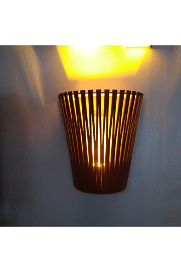 Ahşap Ev Dekoru Duvara Asılabilir Gece Aydınlatması Gece Lambası Aplik (GK80) - 2