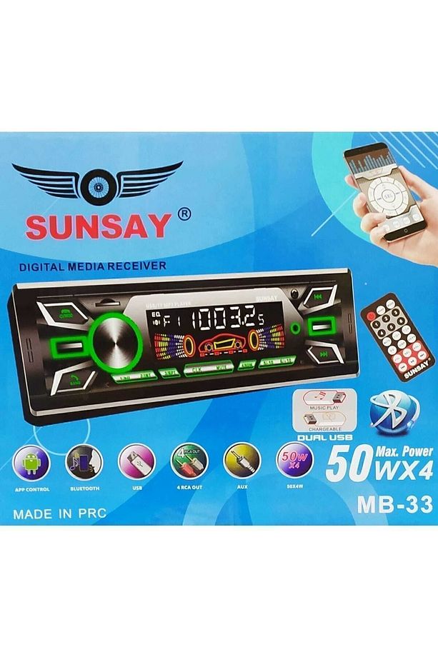 Her Türlü Ses Sistemi Kaldırır Çift Usb Lcd Ekran Teyp Bluetooth Usb Sd aux Rgb Tuş Işığı - 5