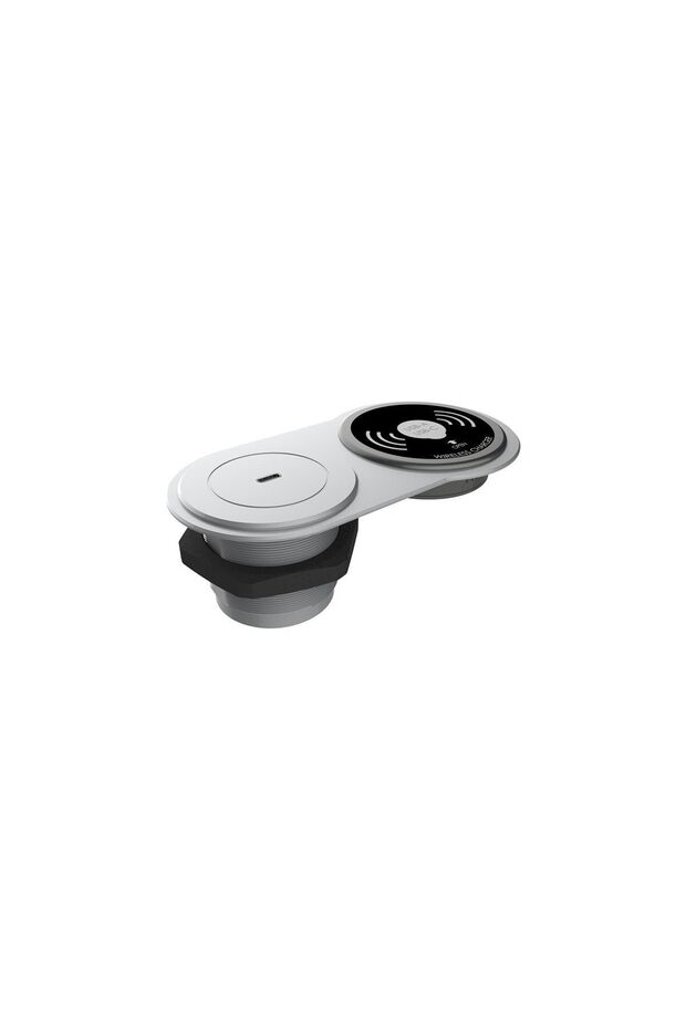 Circular-line Modüler Priz Kutusu Wireless Type-c Gümüş - 1