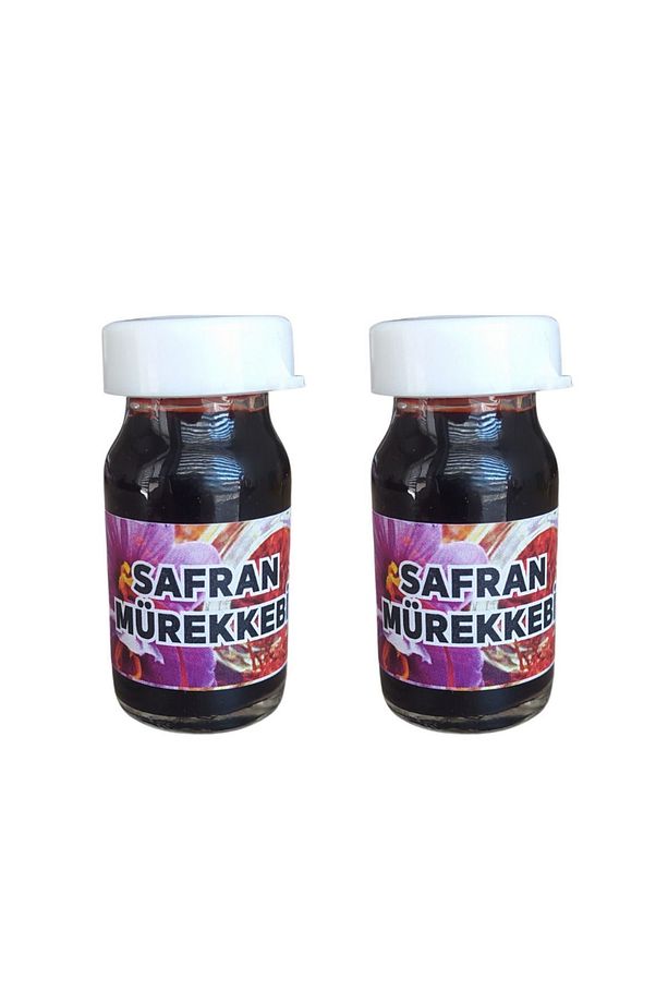 2 Adet Kırmızı Safran Mürekkebi Zaferan Zafran Geleneksel Yöntem 10 ml - 1