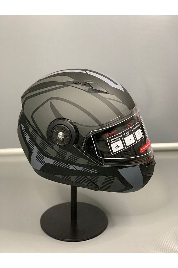Jk 115 Güneş Vizörlü Çene Açılır Kask Z1 Grey - 1