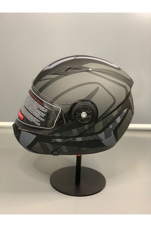 Jk 115 Güneş Vizörlü Çene Açılır Kask Z1 Grey - 3