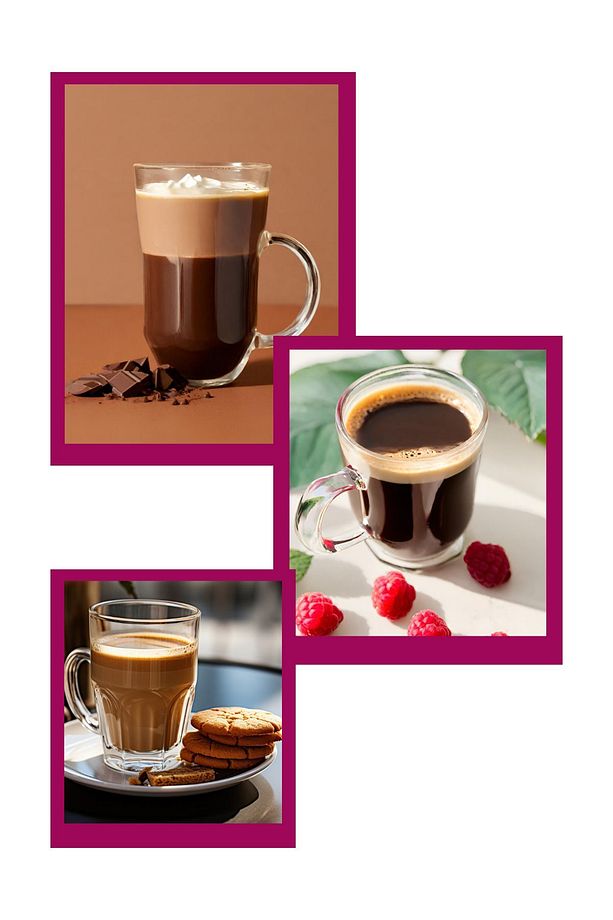 3 X 200 gr Chocolate , Raspberry , Caramelize Cookie Aromalı Filtre Kahve Coffee Set - 4