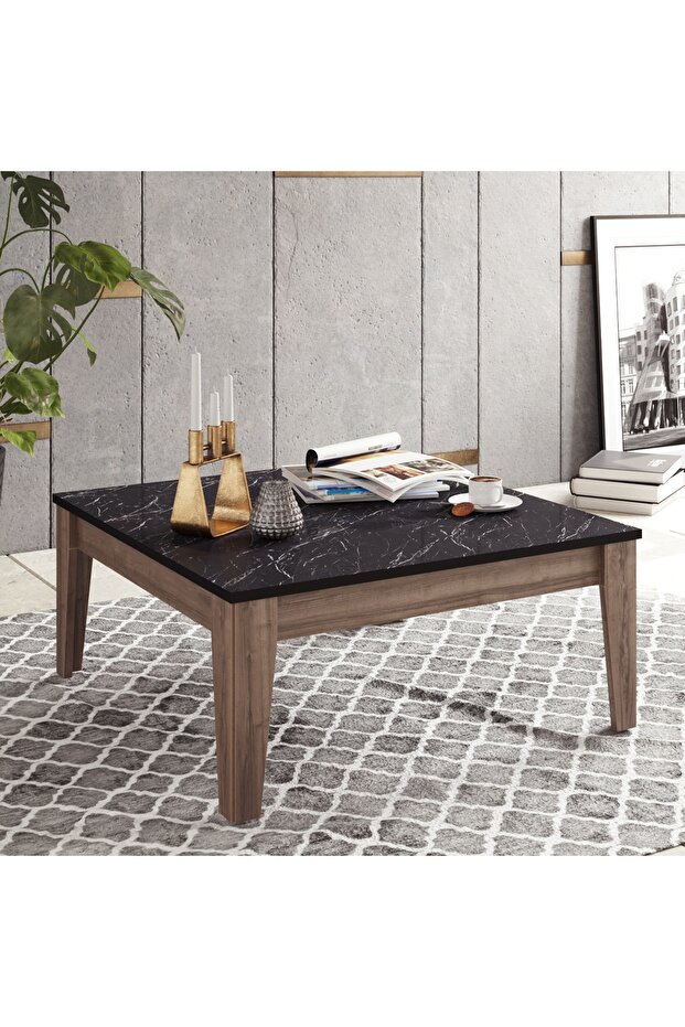 LORENZ ORTA SEHPA CEVİZ SİYAH - 2