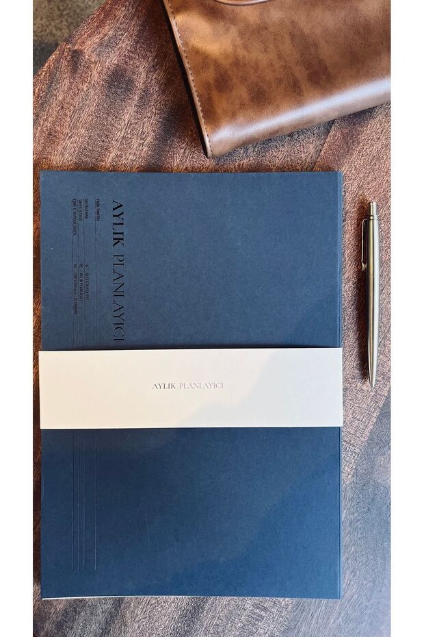 A4 Desktop Undated Monthly Planner, 12 Sheets, Cover-Bound Planner