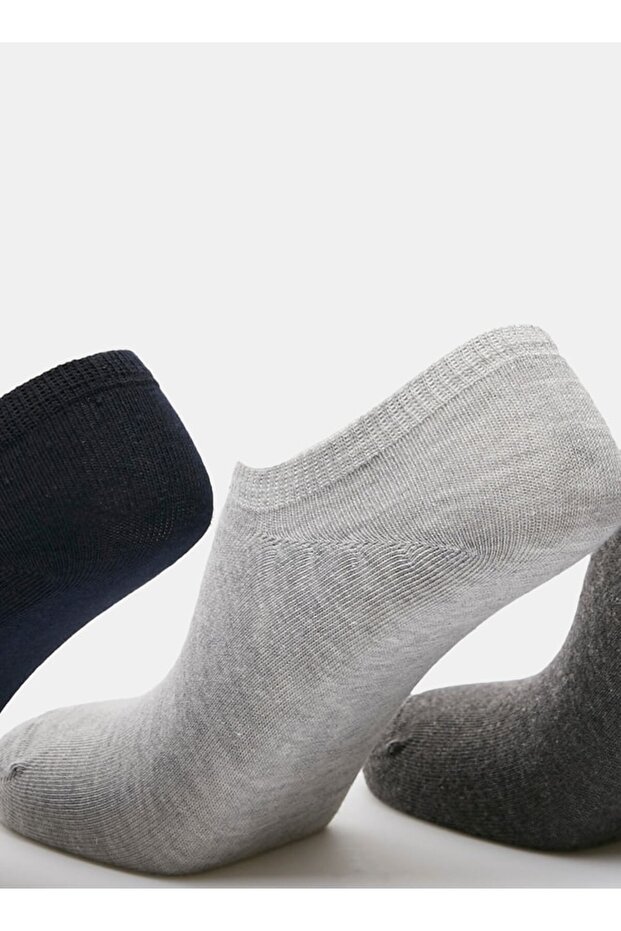 جوارب سادة بدون عرض - مجموعة من 3 قطع - 2