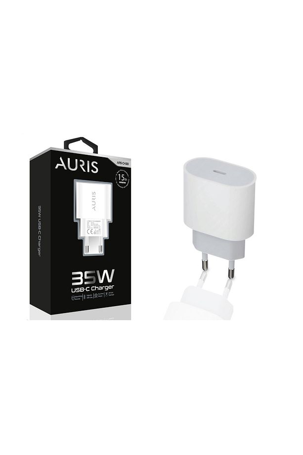 Auris 35w Yüksek Hızlı PD USB C Şarj Adaptörü Type C Şarj Kafası Tüm Android + İos Uyumlu - 1