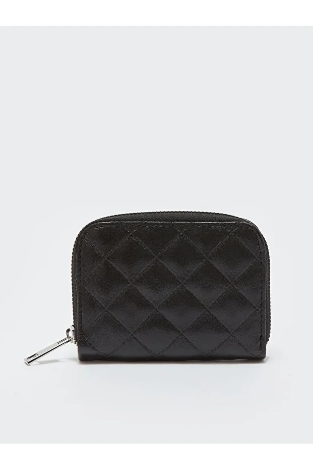 LCW ACCESSORIES Fuşya Deri Görünümlü Kapitoneli Kadın Cüzdan - 1