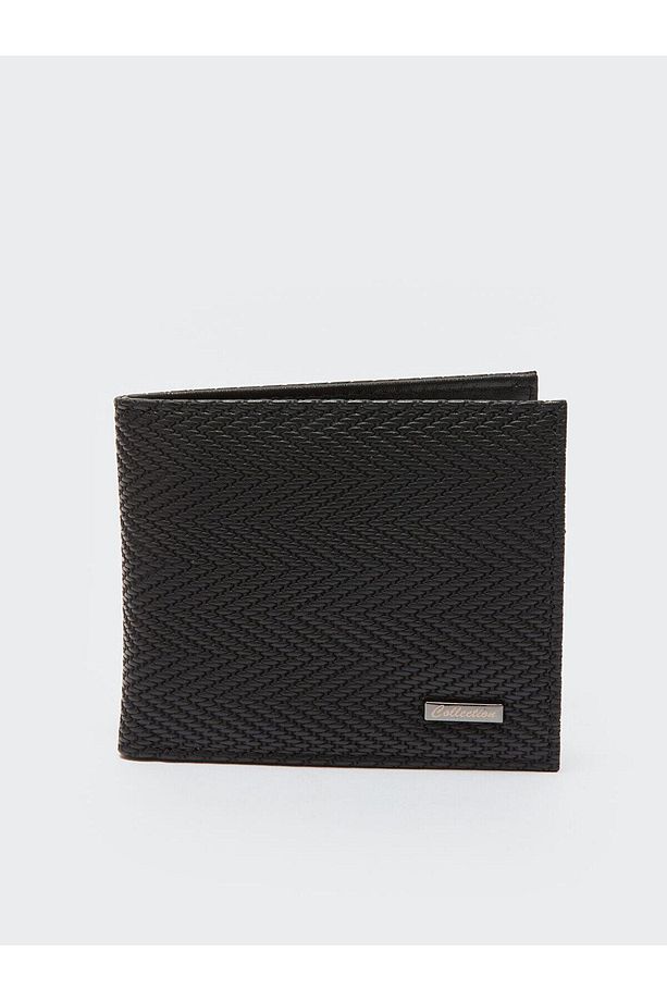 LCW ACCESSORIES Siyah Deri Görünümlü Erkek Cüzdan - 1