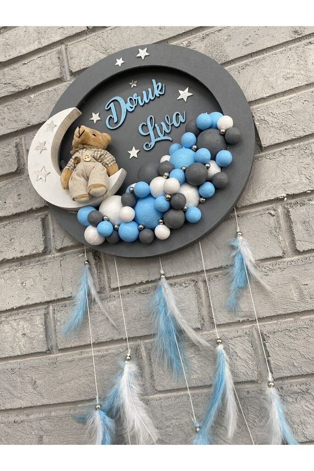 31 Cm Ledli Yuvarlak Bubble Bebek Kapı Süsü - 2