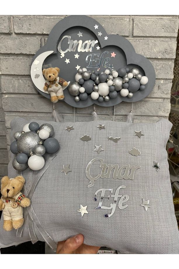 Bubble Bebek Bulut Kapı Süsü + Yastık - 4