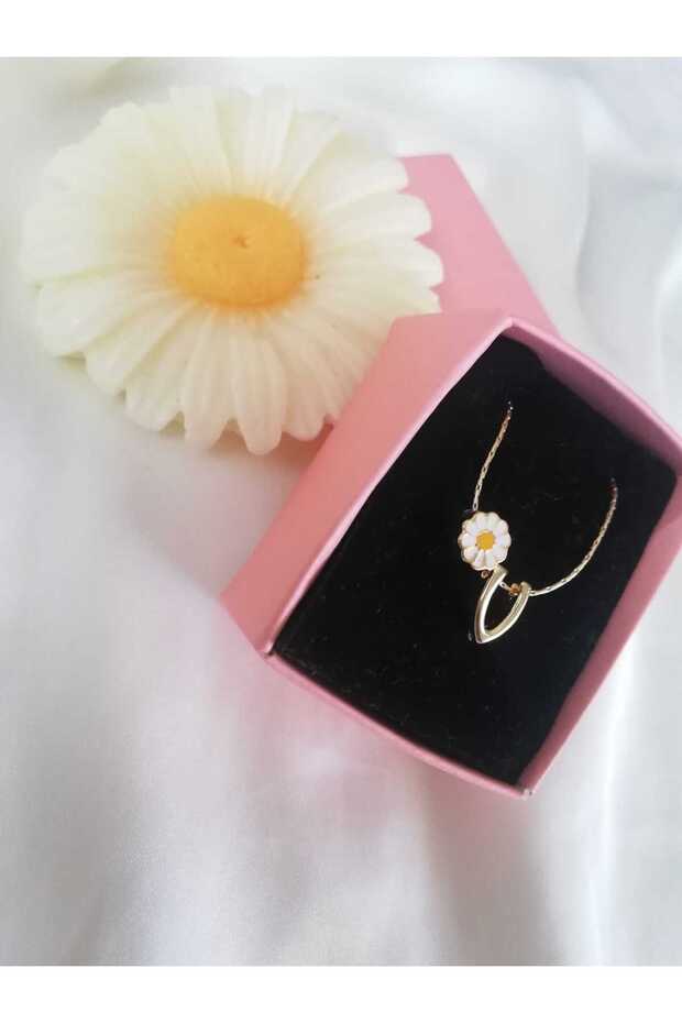 Women's Gold Mini Letter V Necklace, Initial Necklace