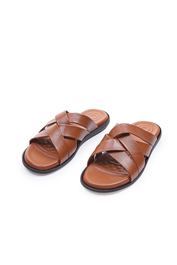 Drift Taba Deri Erkek Terlik - 3