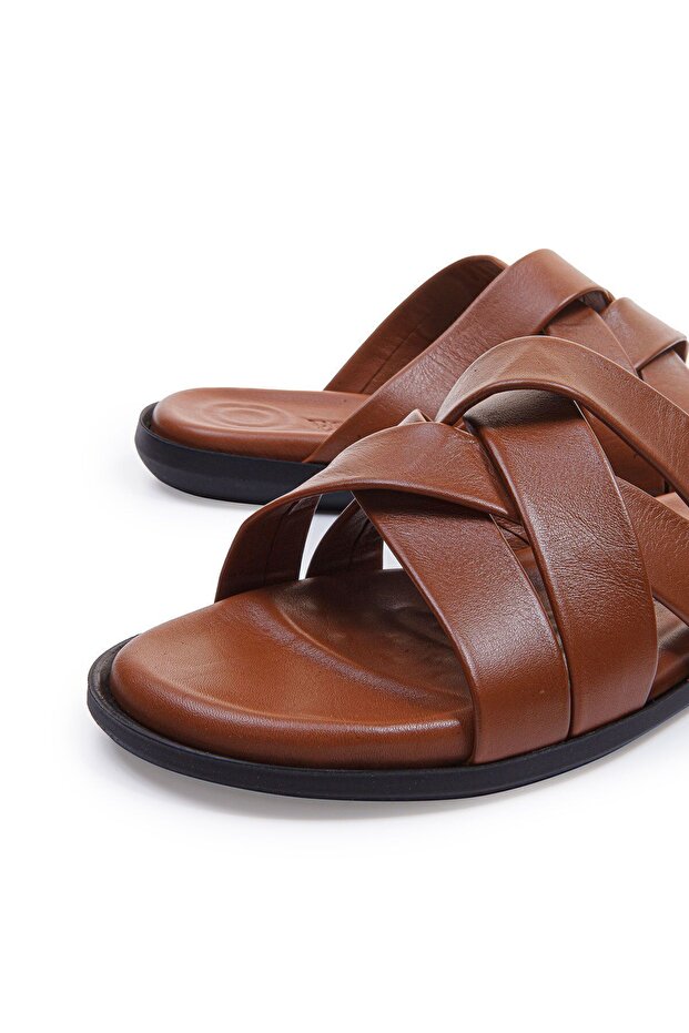 Drift Taba Deri Erkek Terlik - 5