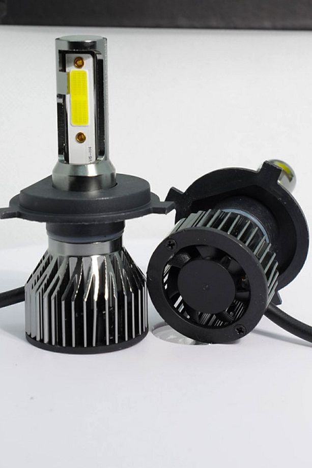 Slim H4 Led Xenon Far Ampul Şimşek Etkili 10800 Lümen Slim Kasa Led Xenon, Far Kapağı Kapanır - 3