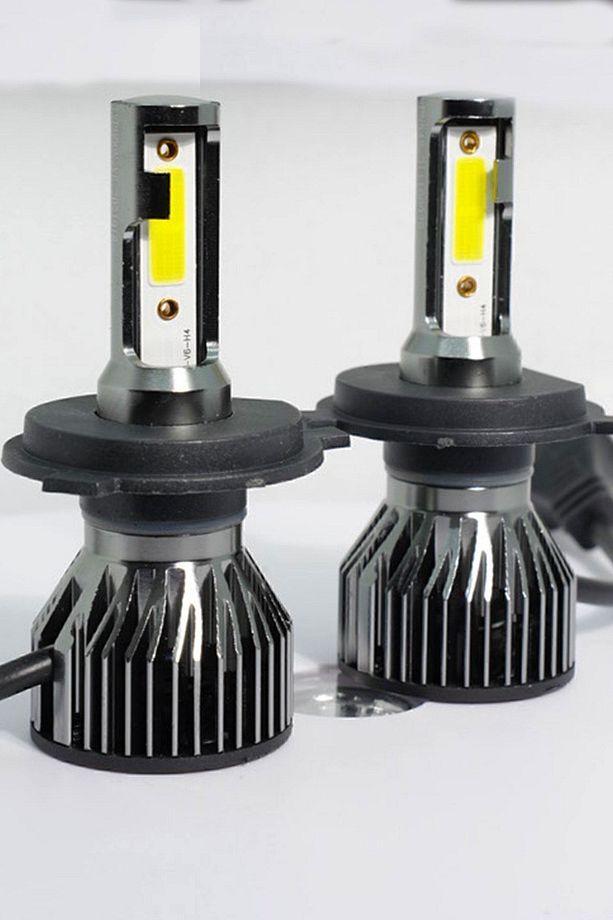 Slim H4 Led Xenon Far Ampul Şimşek Etkili 10800 Lümen Slim Kasa Led Xenon, Far Kapağı Kapanır - 1
