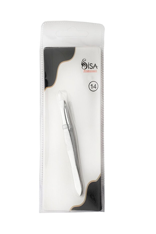 Professional Silver Color Tweezers, Eyebrow Mustache Removal Tool 14 Maqya-1448