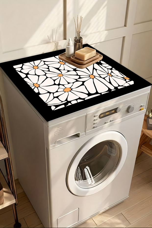 Washing Machine Dryer Cover Protection Pad Waterproof Mat Non-Slip Washable