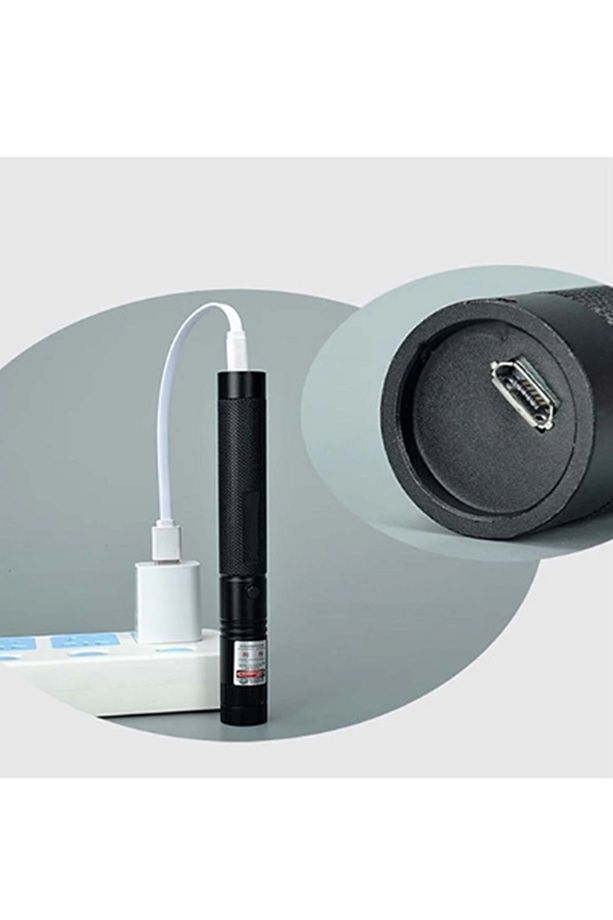 Laser Pointer Usb Şarjlı 5 Km Menzilli Yüksek Güçlü Ve Kaliteli Yeşil Lazer - 2