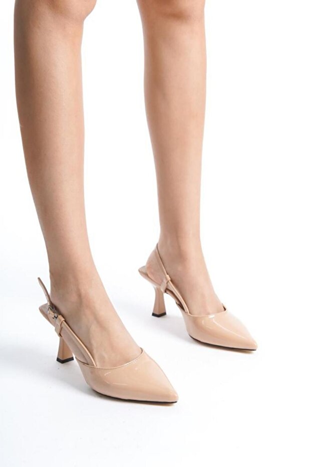 Women's Heeled Shoes Open Back Post Buckle Heel 9cm
