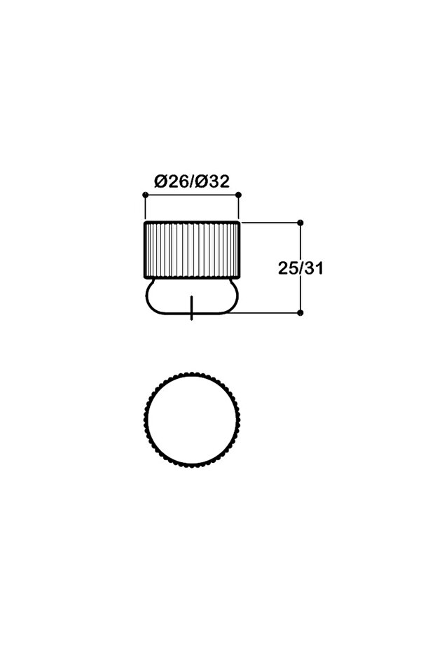 TEK DELİKLİ KULP ANTİK RENK 26 mm - 2